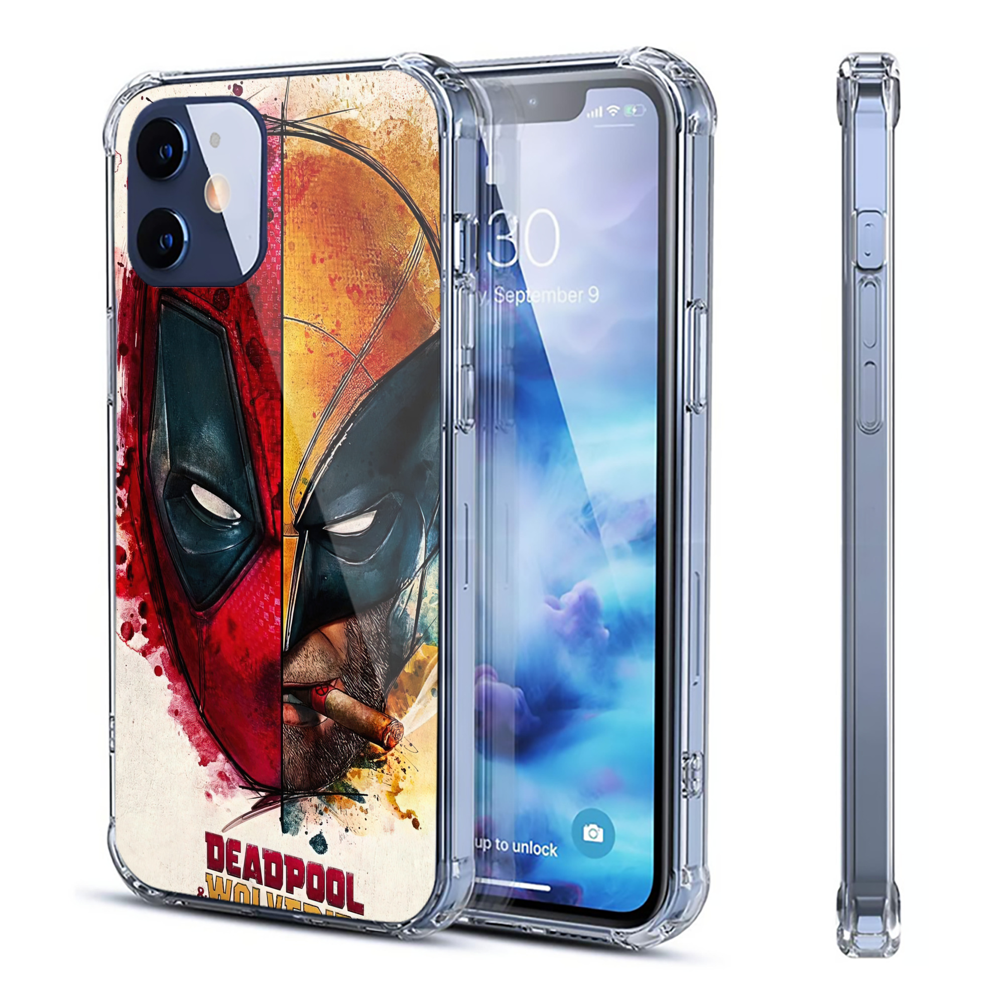 （画像用） Deadpool デッドプール 【iPhone 12シリーズ対応】透明スマホケース（クリアソフトケース）